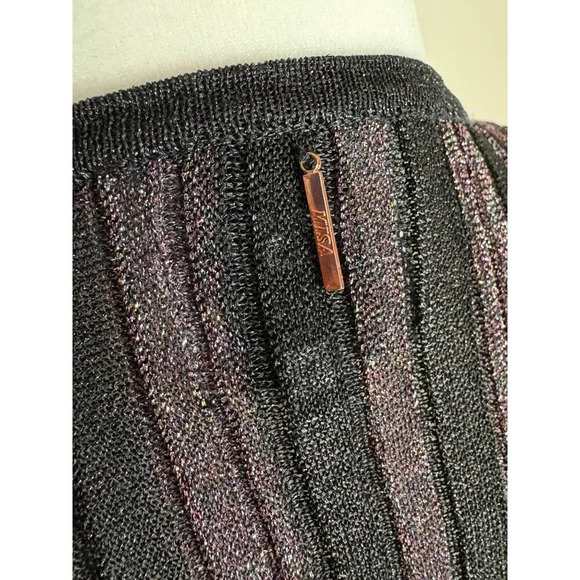 MISA Amberly Duster Cardigan in Purple Black Combo Metallic Size Small - Picture 6 of 13